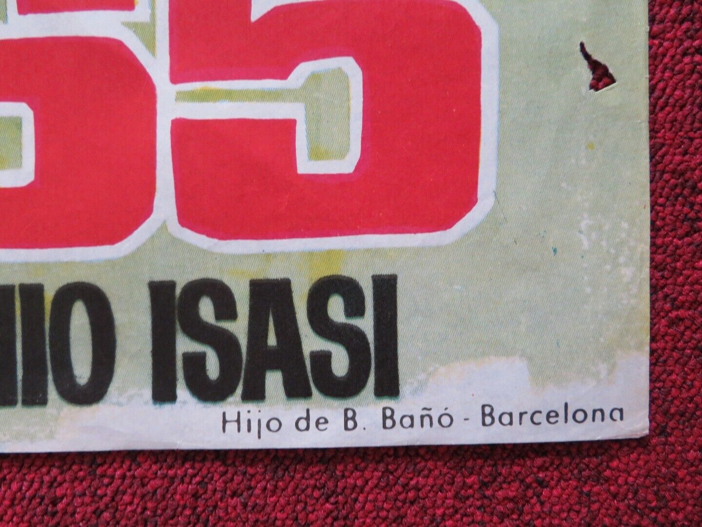 THAT MAN IN ISTANBUL SPANISH ROLLED POSTER HORST BUCHHOLZ SILVA KOSCINA 1965 Movie posters