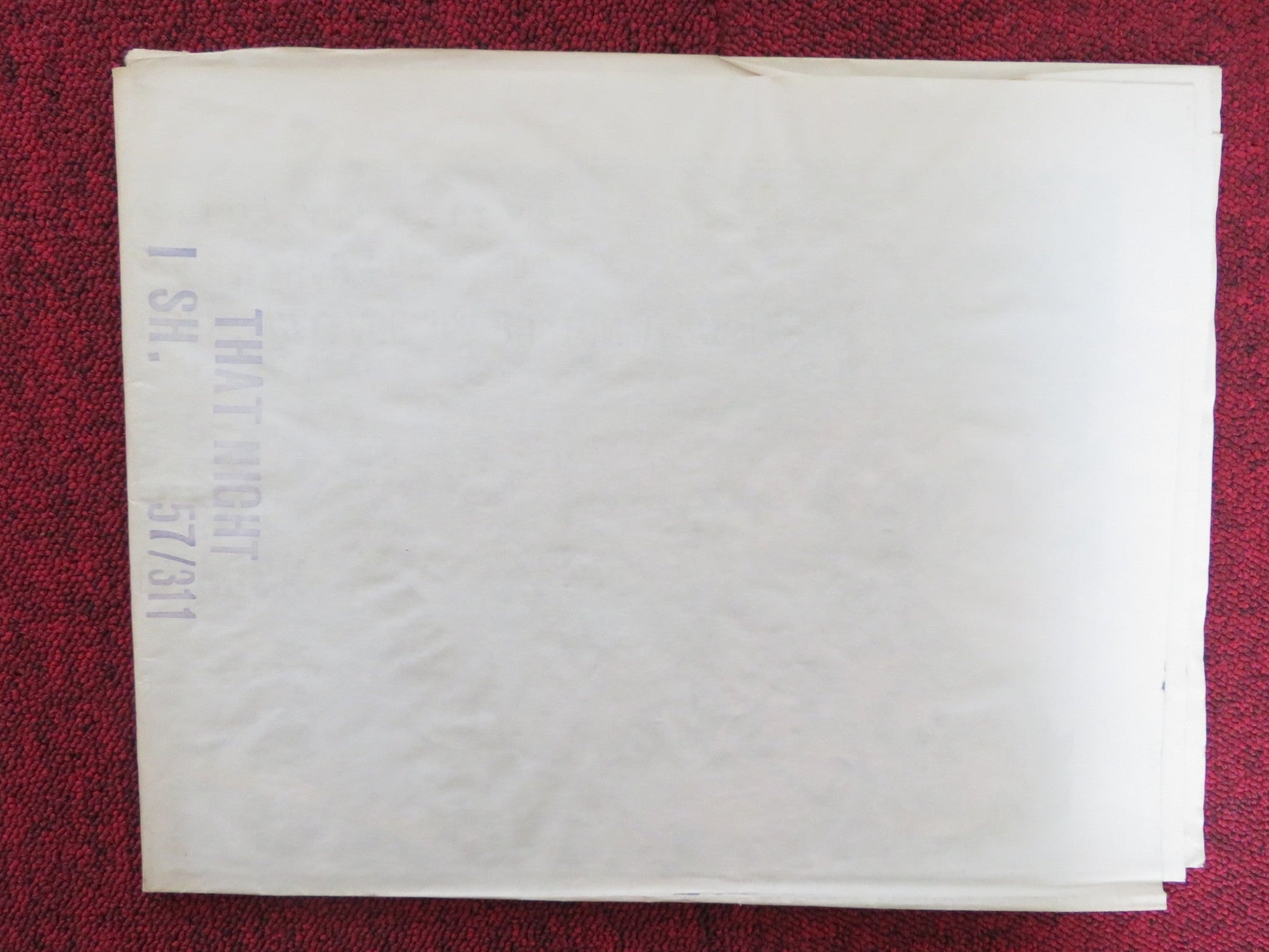 THAT NIGHT! FOLDED US ONE SHEET POSTER JOHN BEAL AUGUSTA DABNEY 1957 Rendezvous Cinema Movie posters