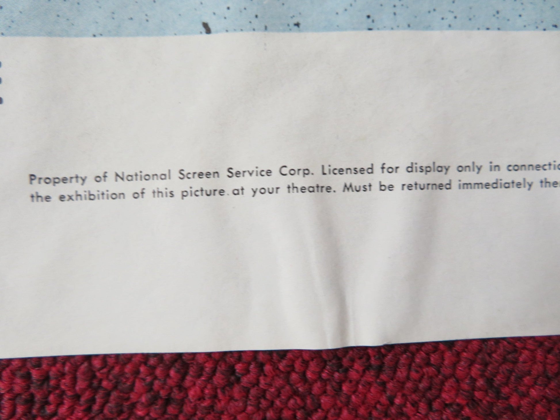 THAT NIGHT! FOLDED US ONE SHEET POSTER JOHN BEAL AUGUSTA DABNEY 1957 Rendezvous Cinema Movie posters