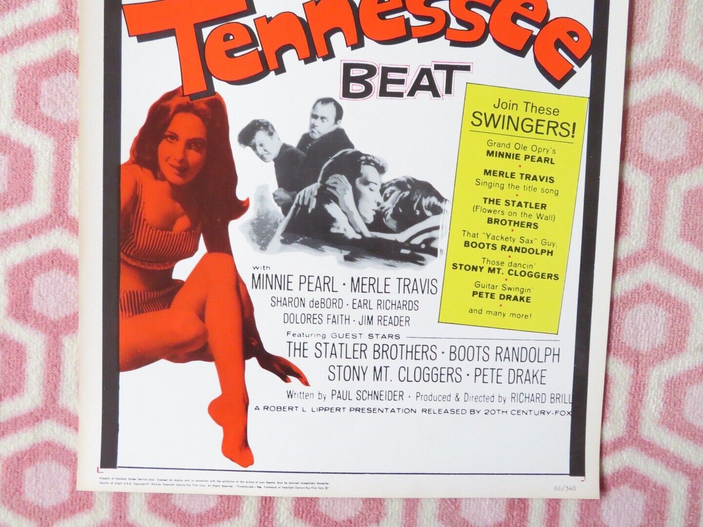 THAT TENNESSEE BEAT US INSERT (14"x 36") POSTER MINNIE PEARL MERLE TRAVIS 1966 Movie posters