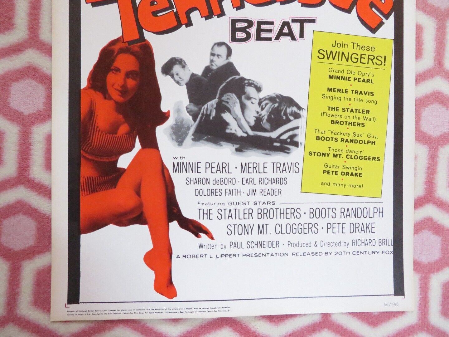 THAT TENNESSEE BEAT US INSERT (14"x 36") POSTER MINNIE PEARL MERLE TRAVIS 1966 - Rendezvous Cinema