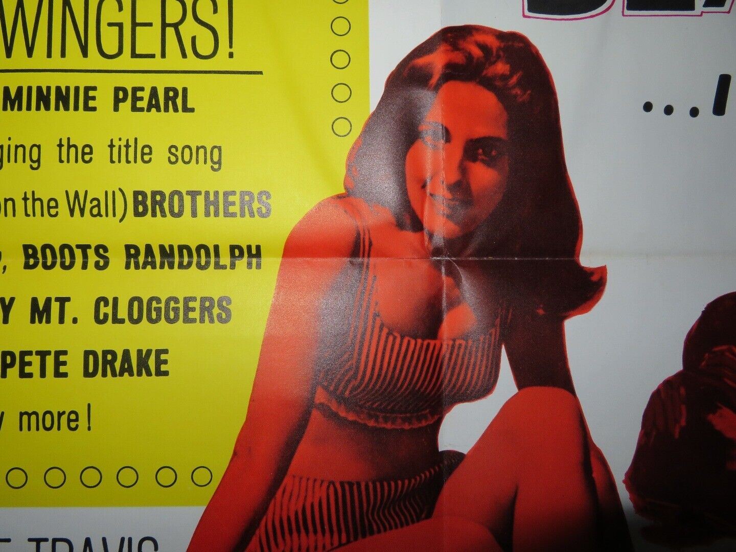 THAT TENNESSEE BEAT US ONE SHEET POSTER MINNIE PEARL MERLE TRAVIS 1966 - Rendezvous Cinema