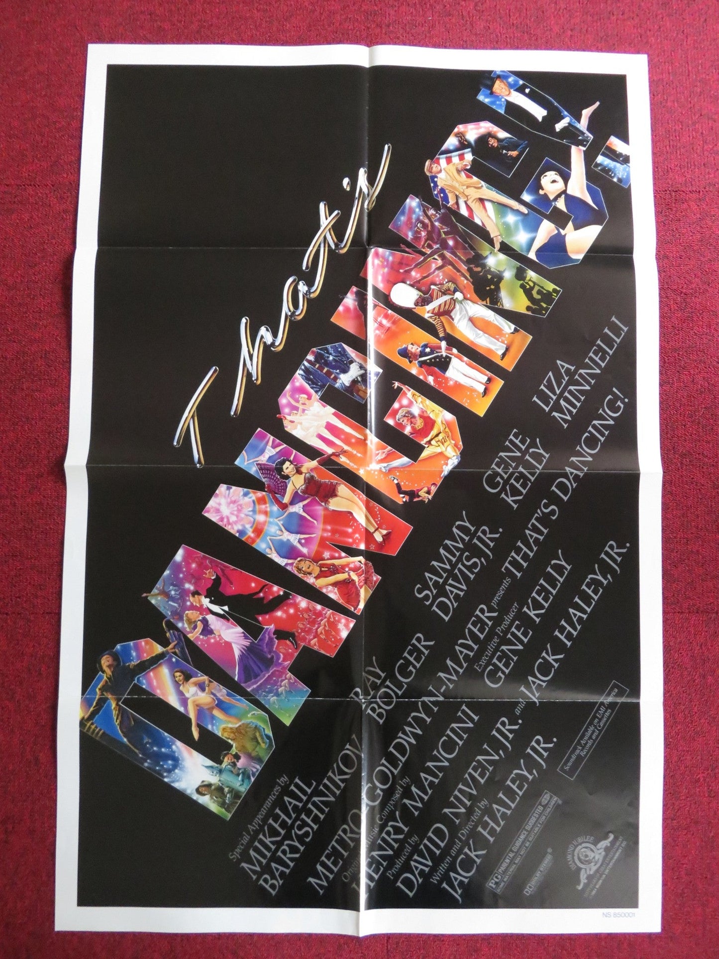 THAT'S DANCING FOLDED US ONE SHEET POSTER SAMMY DAVIS JR. GENE KELLY 1985 Rendezvous Cinema Movie posters