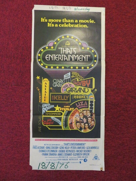 THAT'S ENTERTAINMENT FOLDED AUSTRALIAN DAYBILL POSTER FRED ASTARE BING CROSBY Movie posters