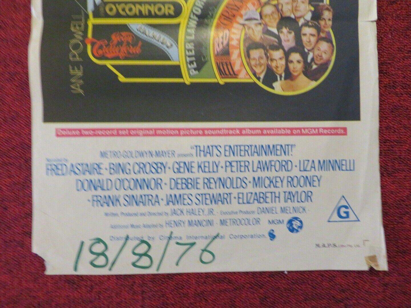 THAT'S ENTERTAINMENT FOLDED AUSTRALIAN DAYBILL POSTER FRED ASTARE BING CROSBY Movie posters
