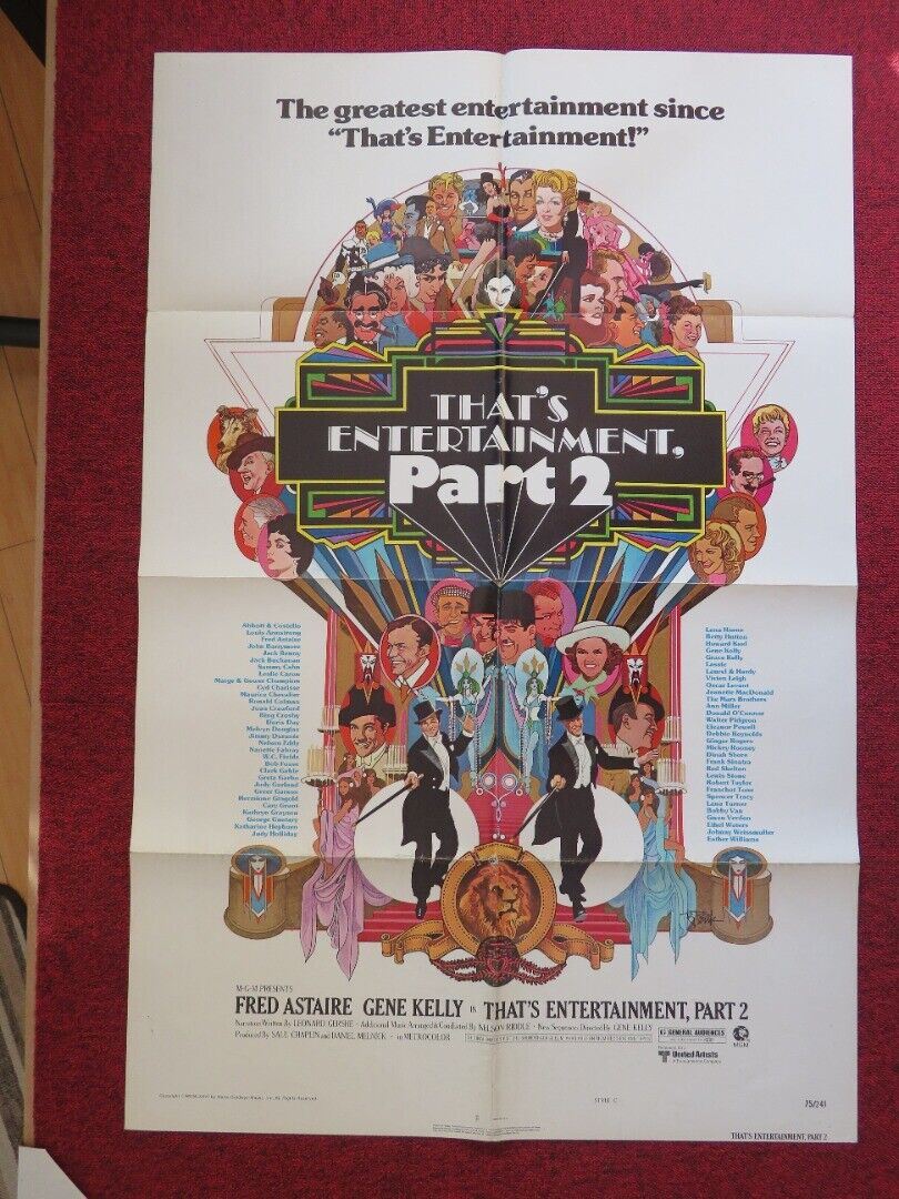 THAT'S ENTERTAINMENT PART 2 - STYLE C FOLDED US ONE SHEET POSTER F ASTAIRE 1976 Movie posters