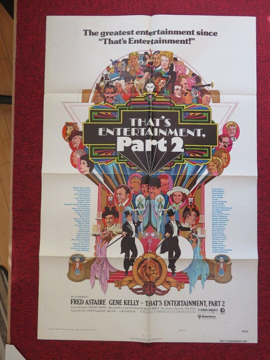 THAT'S ENTERTAINMENT PART 2 - STYLE C FOLDED US ONE SHEET POSTER F ASTAIRE 1976 Movie posters