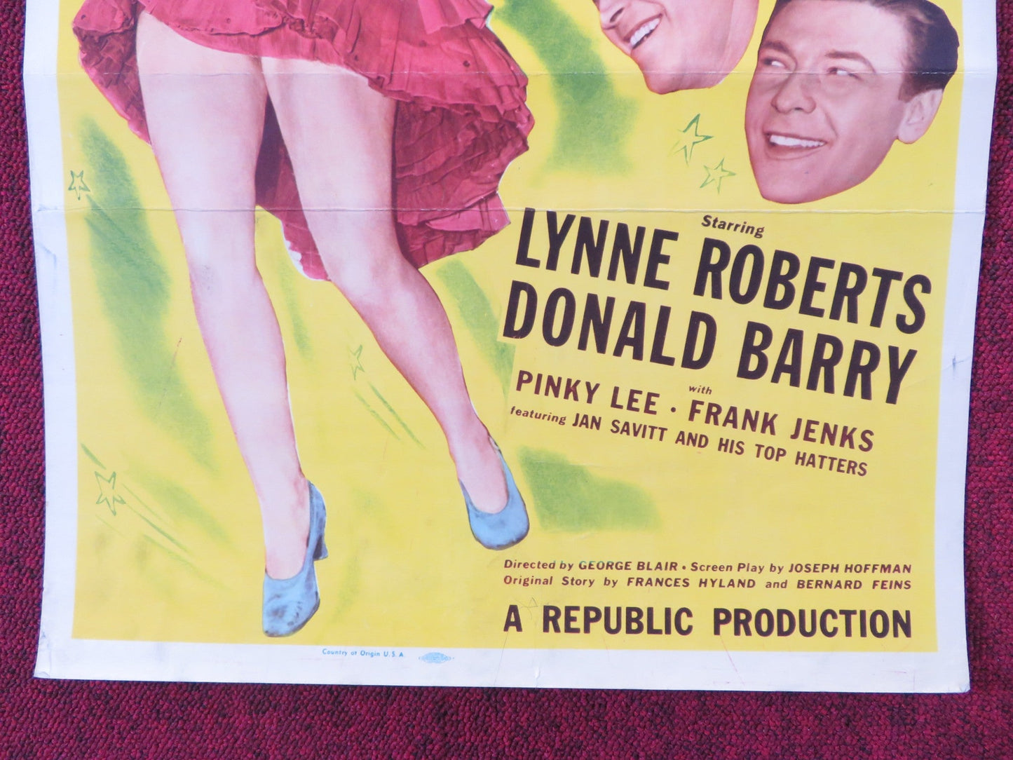 THATS MY GAL US INSERT (14"x 36") POSTER LYNNE ROBERTS DONALD BARRY 1947 Rendezvous Cinema Movie posters