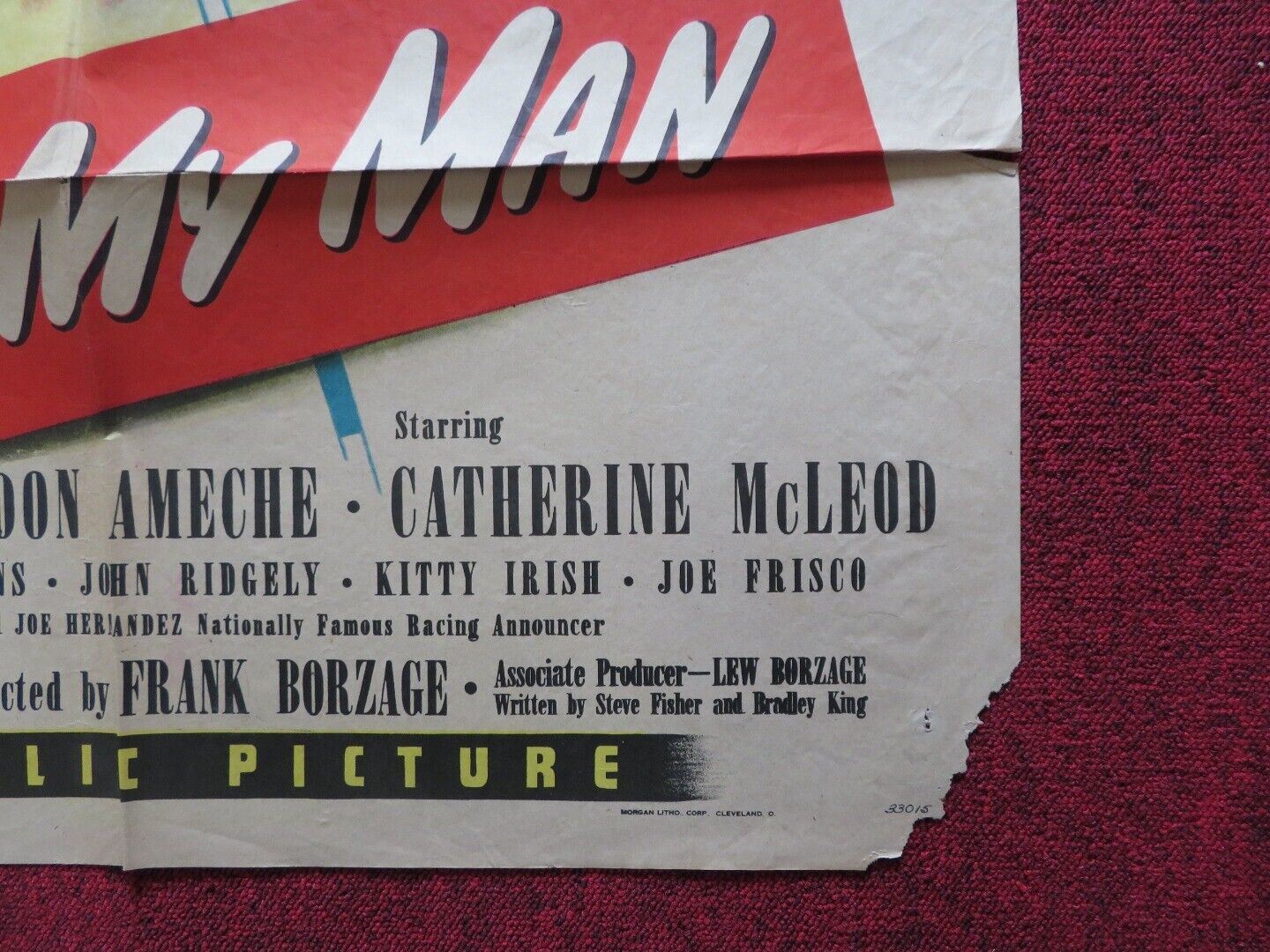 THAT'S MY MAN FOLDED US ONE SHEET POSTER DON AMECHE CATHERINE MCLEOD 1947 - Rendezvous Cinema