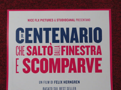 THE 100 YEAR - OLD MAN WHO CLIMBED OUT THE WINDOW.. ITALIAN LOCANDINA POSTER 2013 Rendezvous Cinema Movie posters