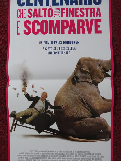 THE 100 YEAR - OLD MAN WHO CLIMBED OUT THE WINDOW.. ITALIAN LOCANDINA POSTER 2013 Rendezvous Cinema Movie posters
