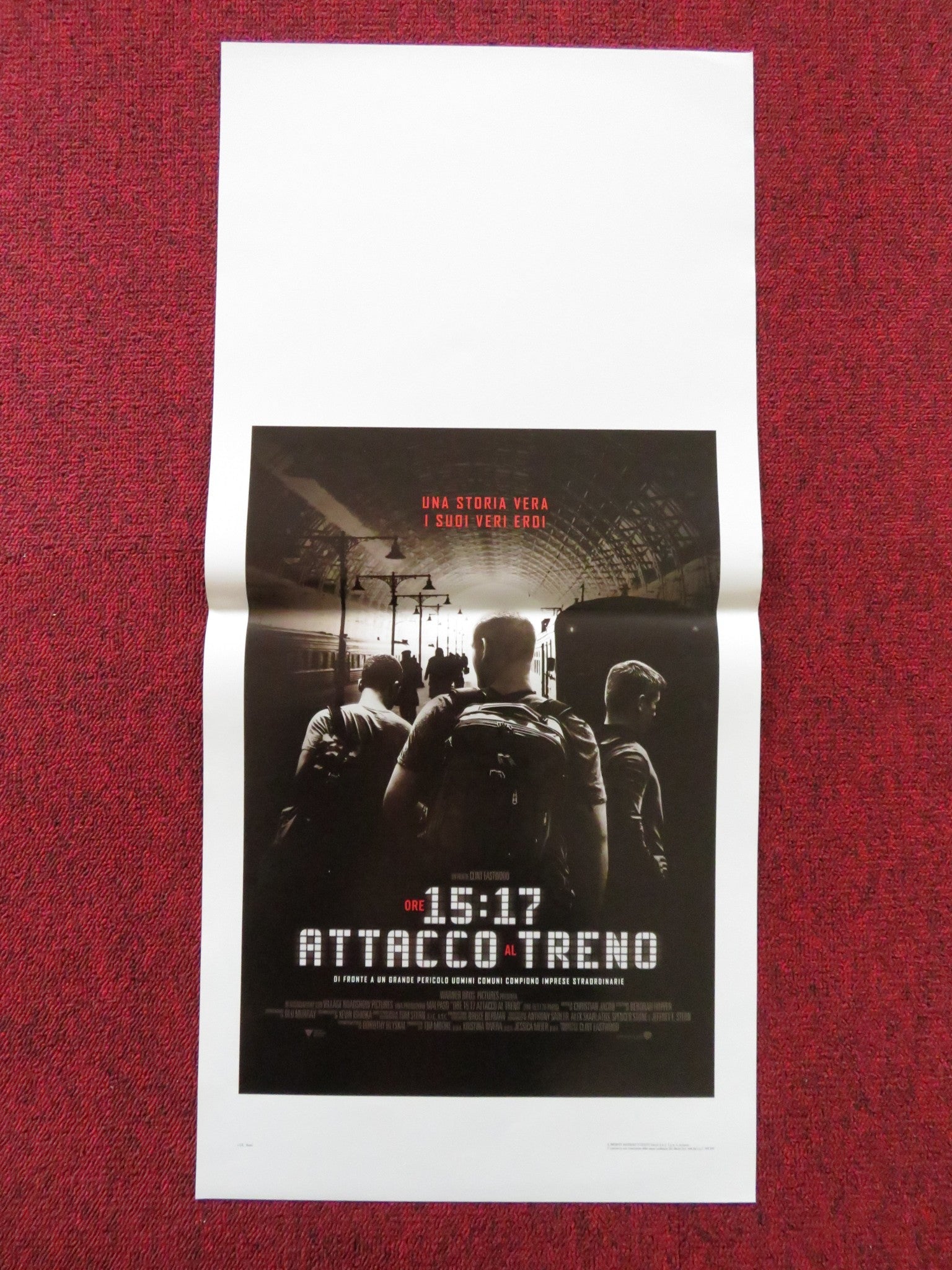 THE 15:17 TO PARIS ITALIAN LOCANDINA POSTER CLINT EASTWOOD RAY CORASANI 2018 Rendezvous Cinema Movie posters