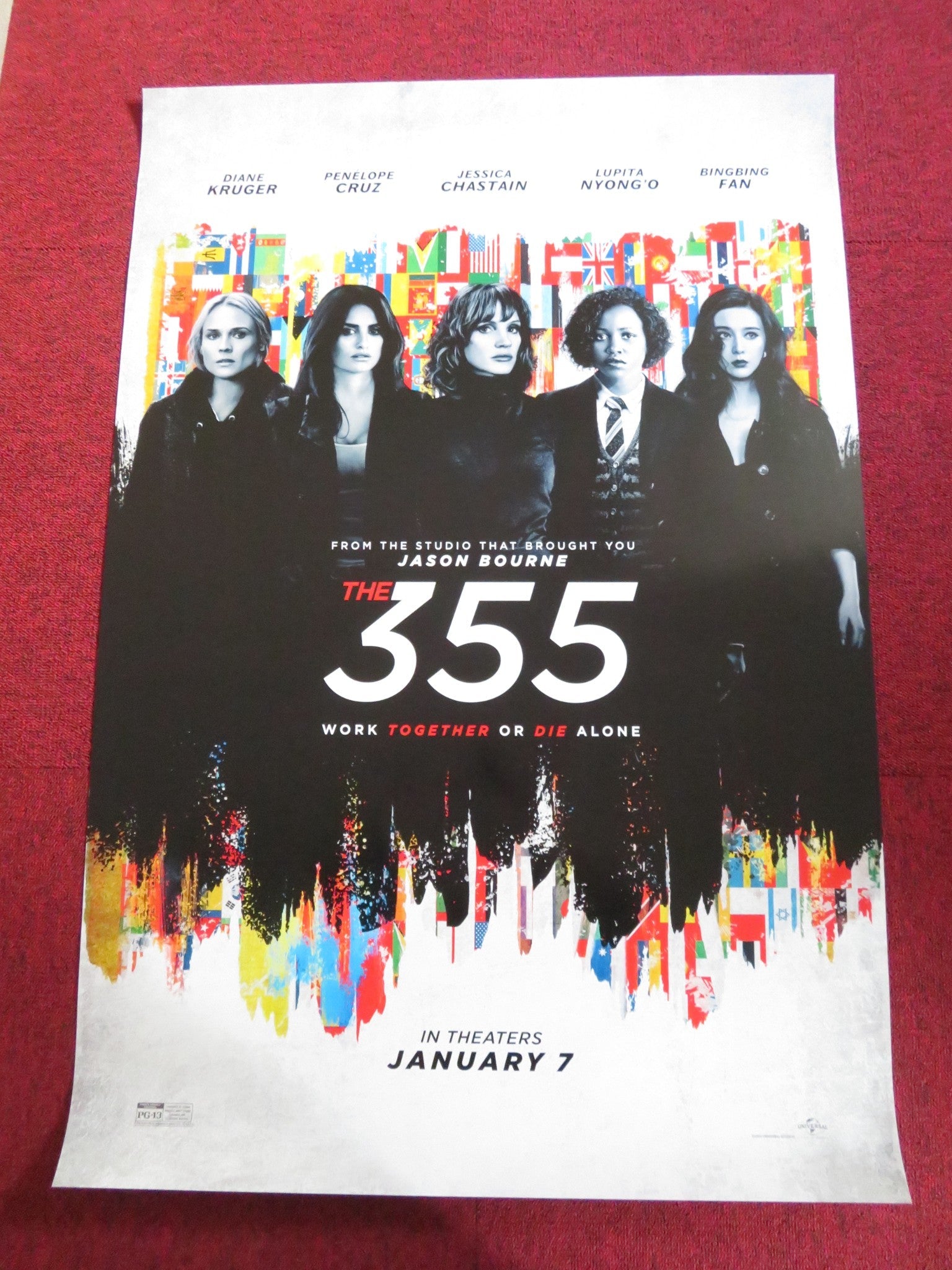 THE 355 US ONE SHEET ROLLED POSTER JESSICA CHASTAIN PENELOPE CRUZ 2022 Rendezvous Cinema Movie posters