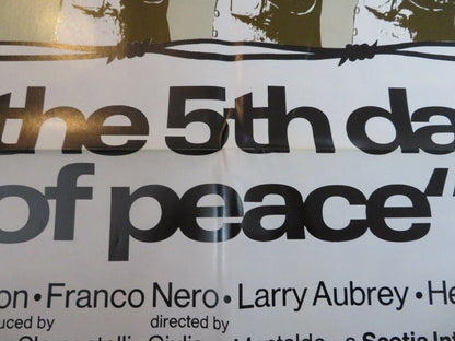 THE 5TH DAY OF PEACE WAR WW2 POSTER US ORIGINAL ONE SHEET FRANCO NERO Movie posters
