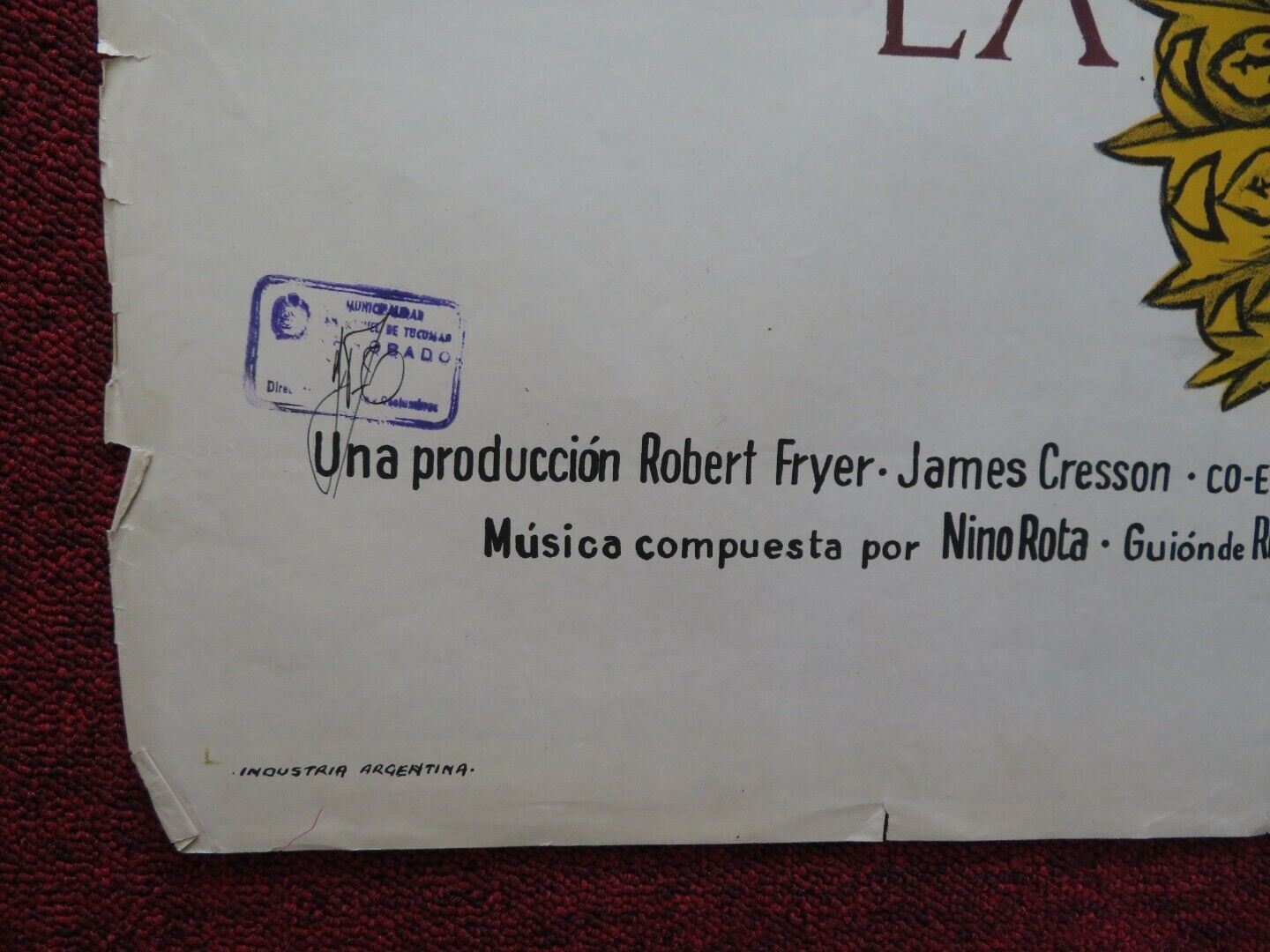 THE ABDICATION FOLDED ARGENTINA ONE SHEET POSTER PETER FINCH LIV ULLMANN 1974 Movie posters