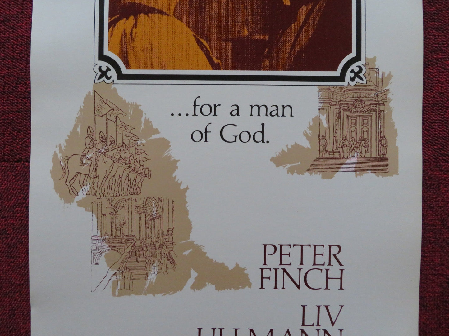 THE ABDICATION US INSERT (14"x 36") POSTER PETER FINCH LIV ULLMANN 1974 Rendezvous Cinema Movie posters