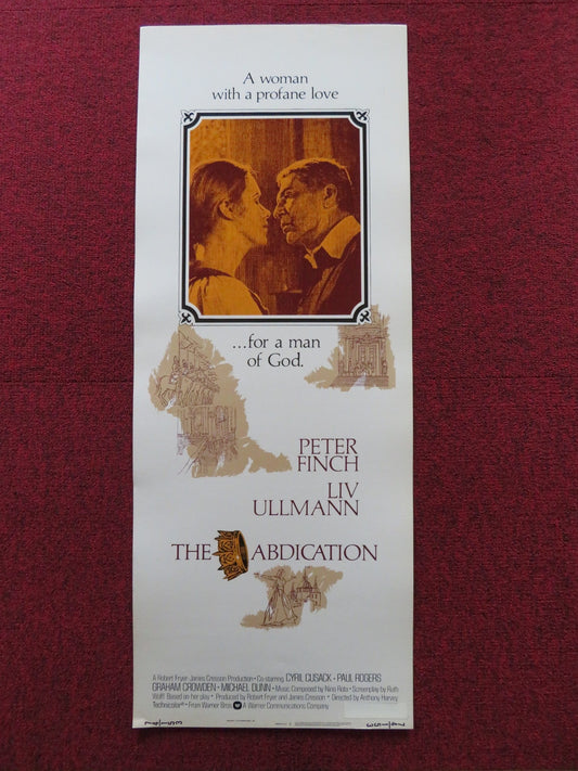 THE ABDICATION US INSERT (14"x 36") POSTER PETER FINCH LIV ULLMANN 1974 Rendezvous Cinema Movie posters