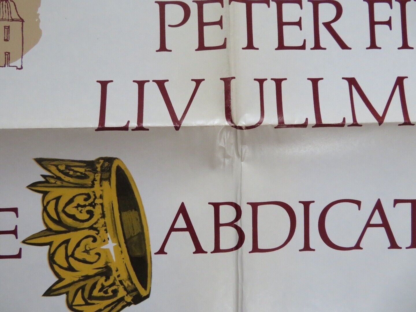 THE ABDICATION US ONE SHEET POSTER PETER FINCH LIV ULLMANN 1974 Movie posters