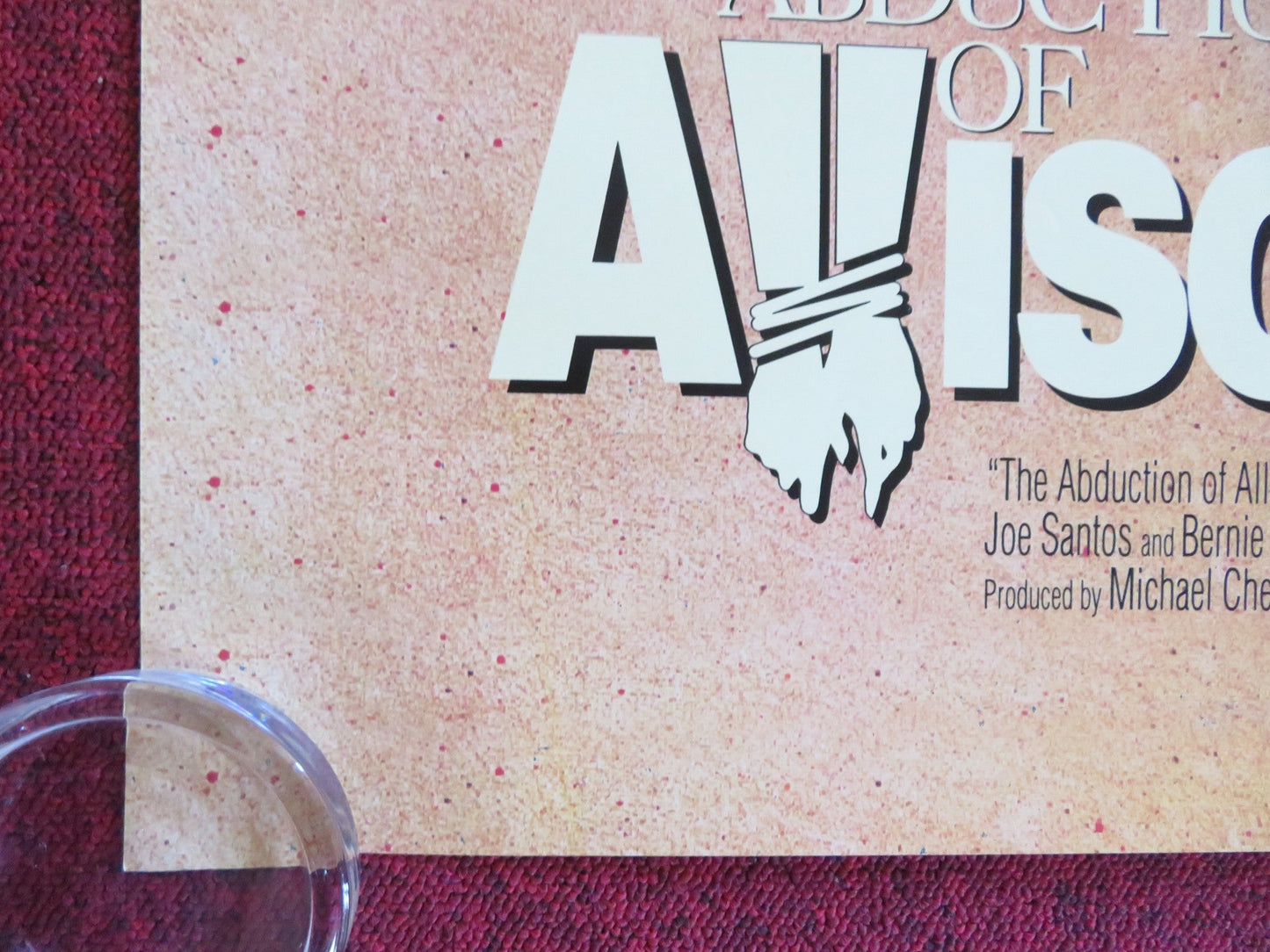 THE ABDUCTION OF ALLISON TATE - b US ONE SHEET ROLLED POSTER BARBARA BOSSON 1986 Rendezvous Cinema Movie posters