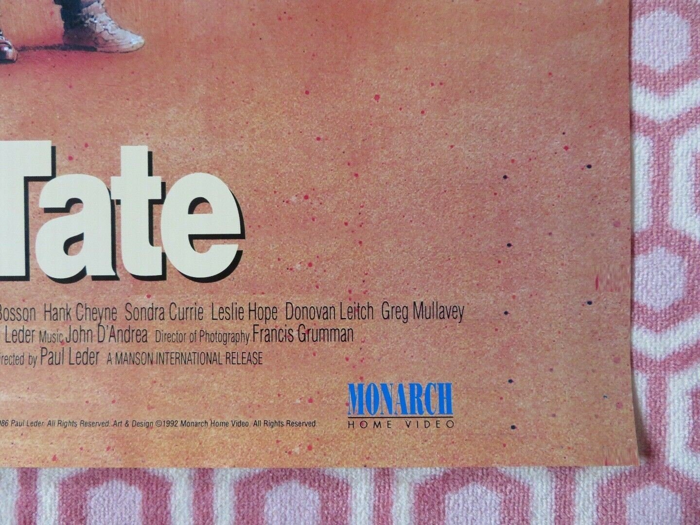 THE ABDUCTION OF ALLISON TATE US ONE SHEET ROLLED POSTER Movie posters