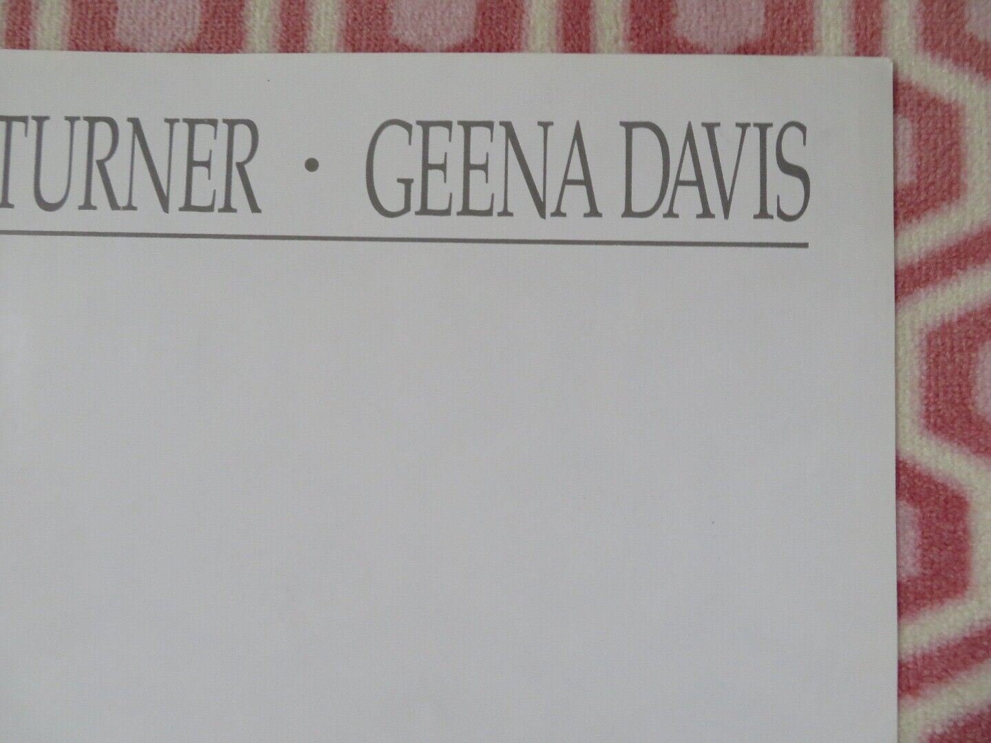 THE ACCIDENTAL TOURIST US ONE SHEET POSTER WILLIAM HURT KATHLEEN TURNER 1988 Movie posters