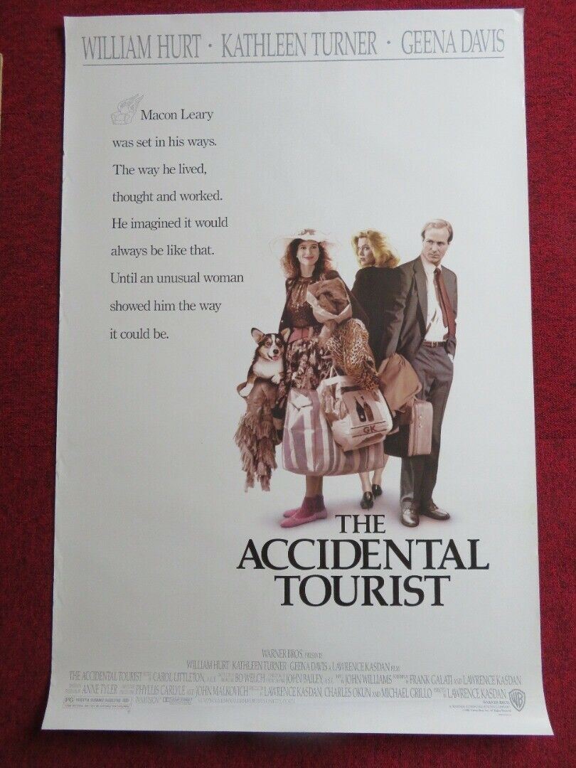 THE ACCIDENTAL TOURIST US ONE SHEET ROLLED POSTER WILLIAM HURT GEENA DAVIS 1980 Movie posters