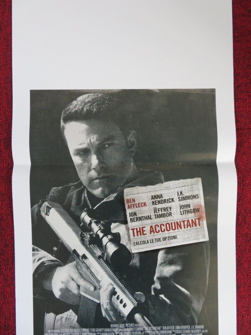 THE ACCOUNTANT ITALIAN LOCANDINA (27.5"x13") POSTER BEN AFFLECK 2016 Movie posters