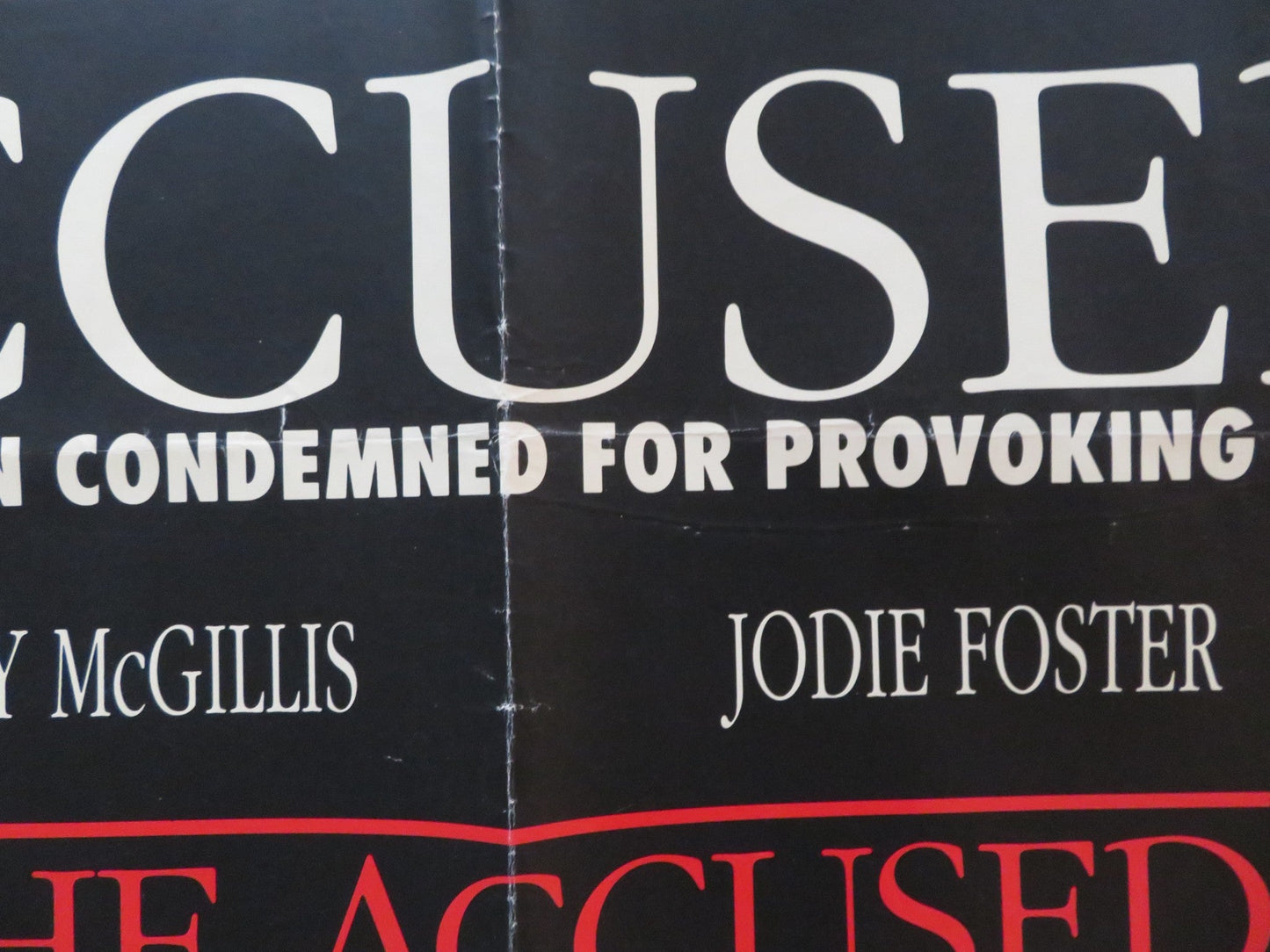 THE ACCUSED UK QUAD (30"x 40") ROLLED POSTER JODIE FOSTER KELLY MCGILLIS 1988 Rendezvous Cinema Movie posters