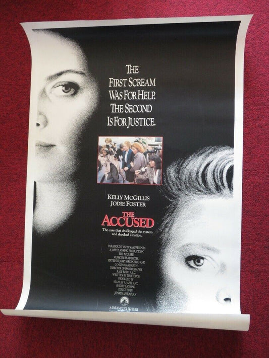 THE ACCUSED US ONE SHEET ROLLED POSTER JODIE FOSTER KELLY MCGILLIS 1988 Movie posters