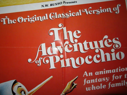 THE ADVENTURE OF PINOCCHIO US ONE SHEET POSTER 1978 Movie posters