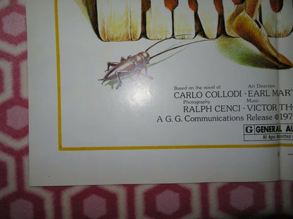 THE ADVENTURE OF PINOCCHIO US ONE SHEET POSTER 1978 Movie posters