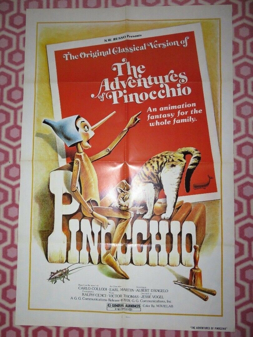 THE ADVENTURE OF PINOCCHIO US ONE SHEET POSTER 1978 Movie posters