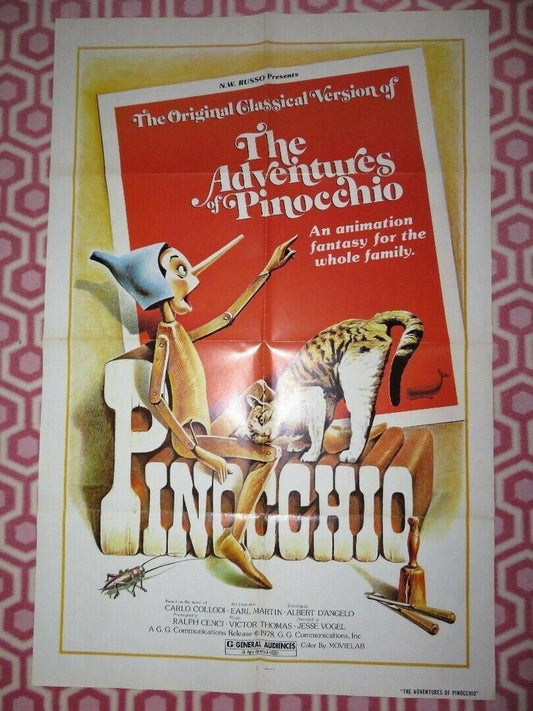 THE ADVENTURE OF PINOCCHIO US ONE SHEET POSTER 1978 Movie posters