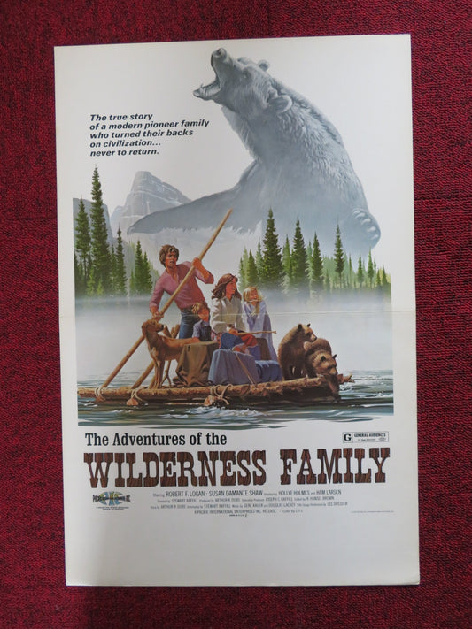 THE ADVENTURE OF THE WILDERNESS FAMILY WINDOW CARD (14"x 22") POSTER 1975 Rendezvous Cinema Movie posters