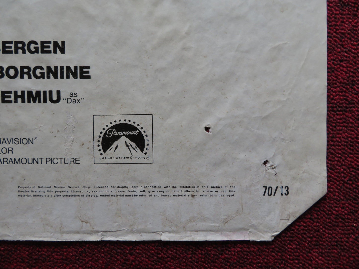 THE ADVENTURERS FOLDED US ONE SHEET POSTER CHARLES AZNAVOUR ALAN BADEL 1970 Rendezvous Cinema Movie posters