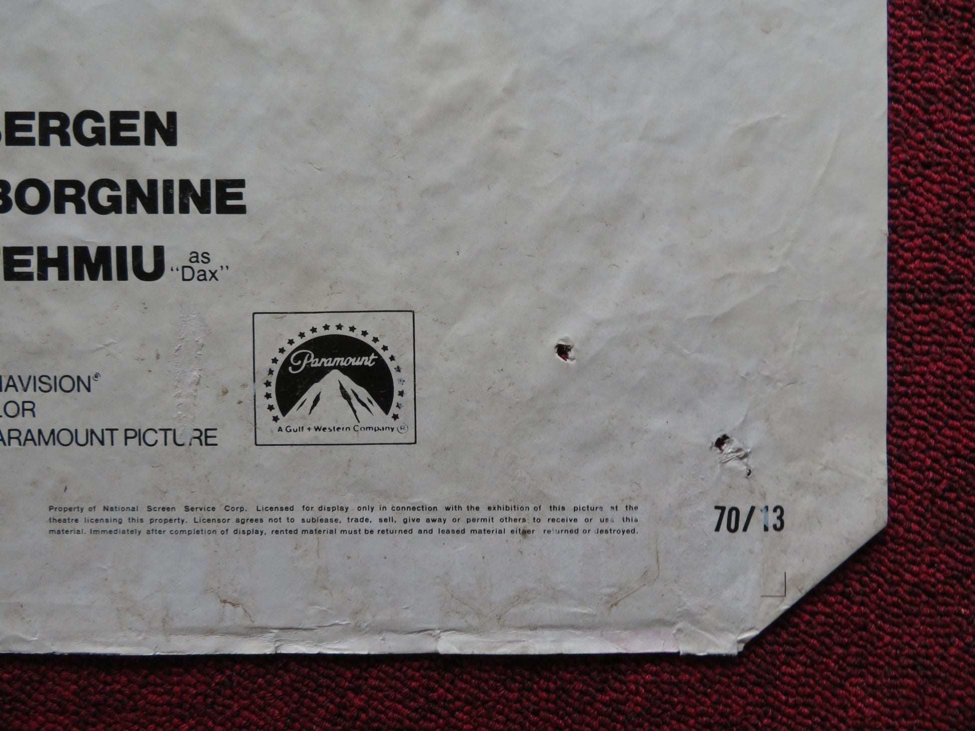 THE ADVENTURERS FOLDED US ONE SHEET POSTER CHARLES AZNAVOUR ALAN BADEL 1970 Rendezvous Cinema Movie posters