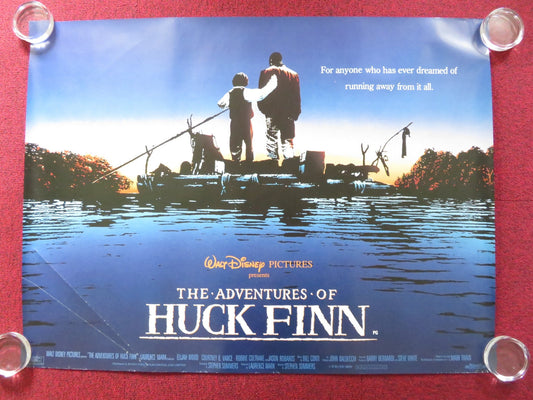 THE ADVENTURES OF HUCK FINN UK QUAD (30"x 40") ROLLED POSTER DISNEY 1993 Rendezvous Cinema Movie posters