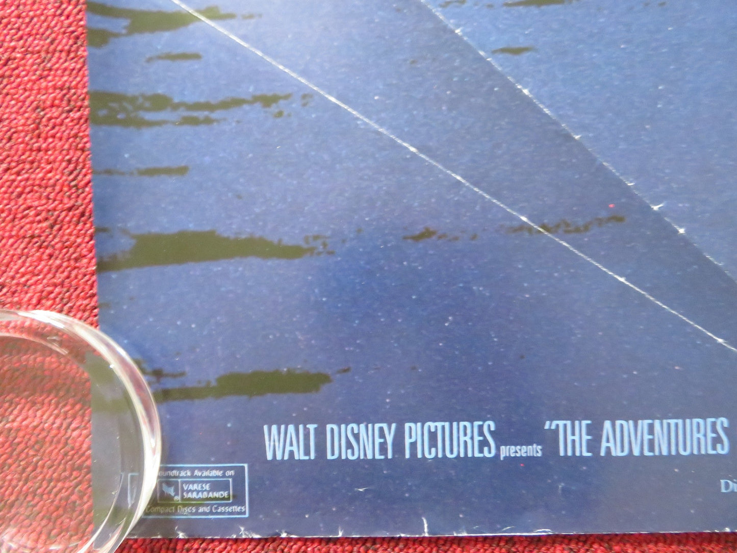 THE ADVENTURES OF HUCK FINN UK QUAD (30"x 40") ROLLED POSTER DISNEY 1993 Rendezvous Cinema Movie posters