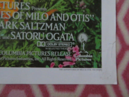 THE ADVENTURES OF MILO AND OTIS US ONE SHEET POSTER DUDLEY MOORE 1989 Movie posters