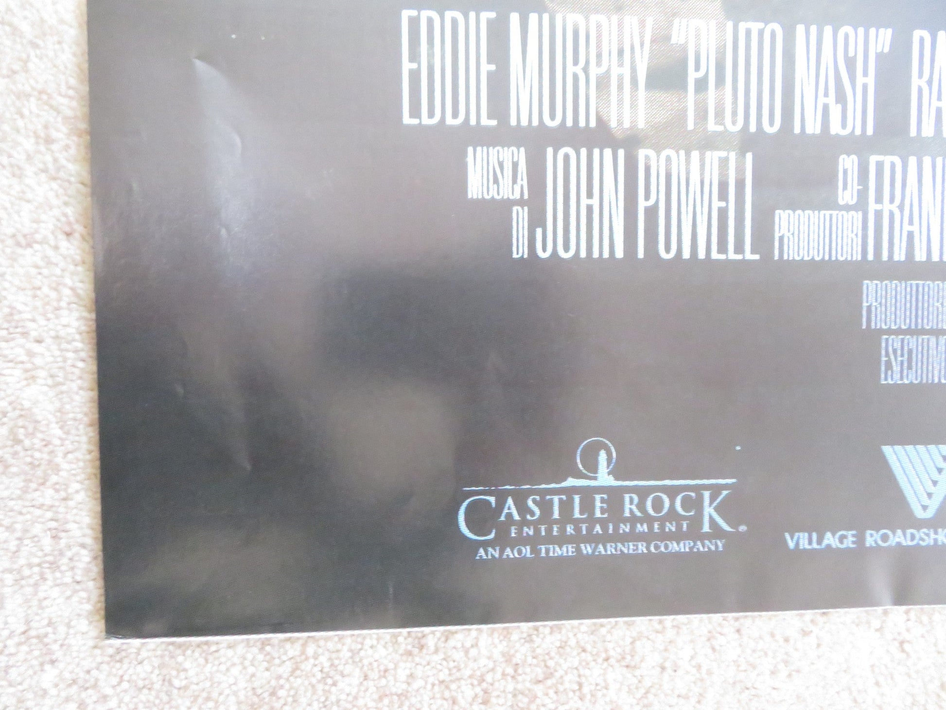 THE ADVENTURES OF PLUTO NASH ITALIAN 2 FOGLIO POSTER EDDIE MURPHY R. QUAID 2002 Rendezvous Cinema Movie posters