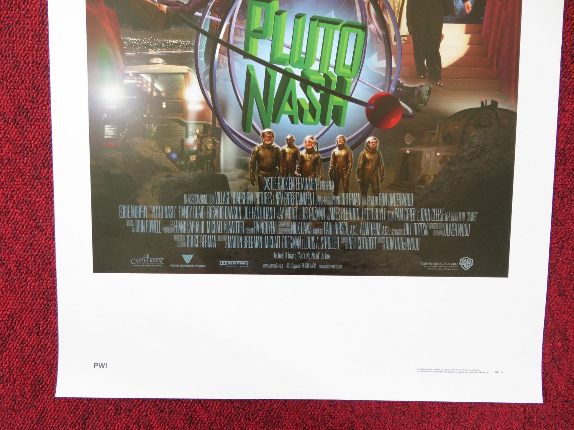 THE ADVENTURES OF PLUTO NASH ITALIAN LOCANDINA POSTER EDDIE MURPHY 2002 Rendezvous Cinema Movie posters