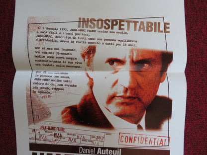 THE ADVERSARY ITALIAN LOCANDINA POSTER DANIEL AUTEUIL GERALDINE PAILHAS 2002 Rendezvous Cinema Movie posters