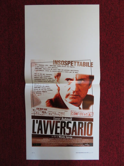 THE ADVERSARY ITALIAN LOCANDINA POSTER DANIEL AUTEUIL GERALDINE PAILHAS 2002 Rendezvous Cinema Movie posters