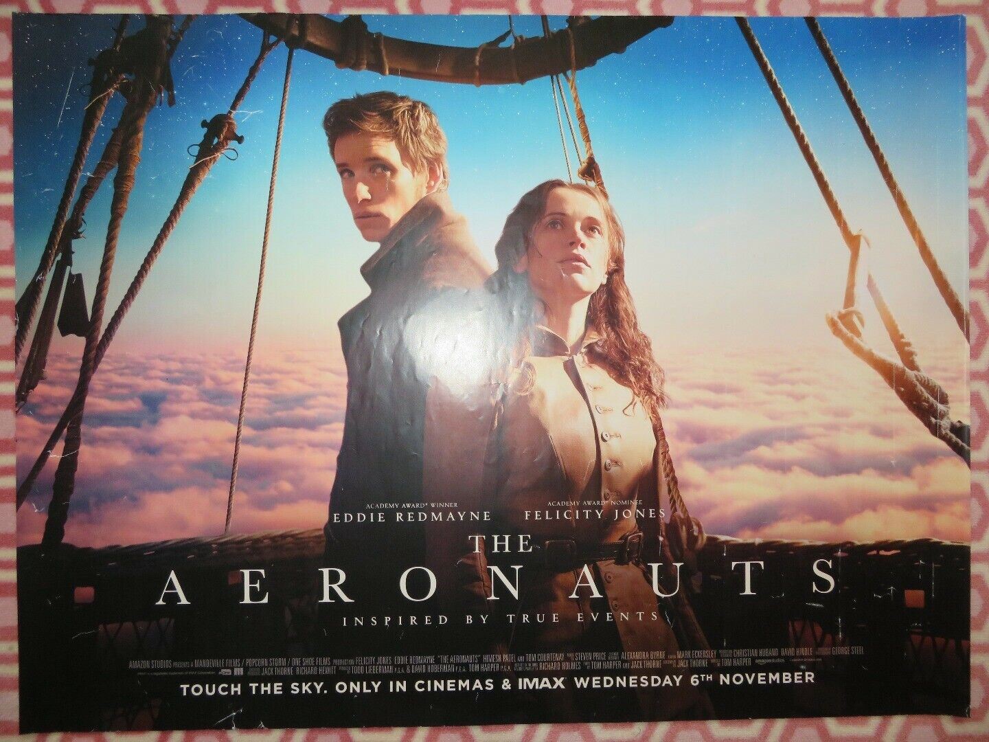 THE AERONAUTS QUAD (30"x 40") ROLLED POSTER EDDIE REDMAYNE FELICITY JONES 2019 Movie posters