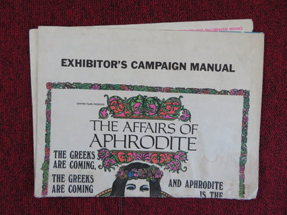 THE AFFAIRS OF APHRODITE - FOLDED PRESSBOOK UNCUT CANYON FILMS A. MAYNARD 1970 Rendezvous Cinema Movie posters