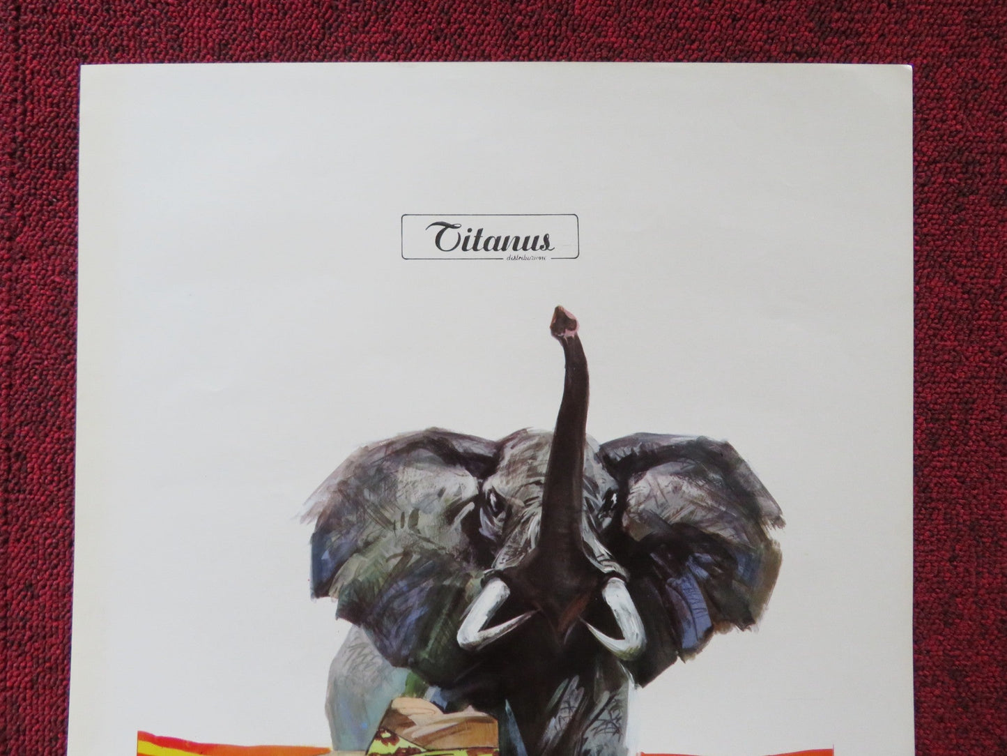 THE AFRICAN ELEPHANT ITALIAN LOCANDINA POSTER DAVID WAYNE 1971 Rendezvous Cinema Movie posters