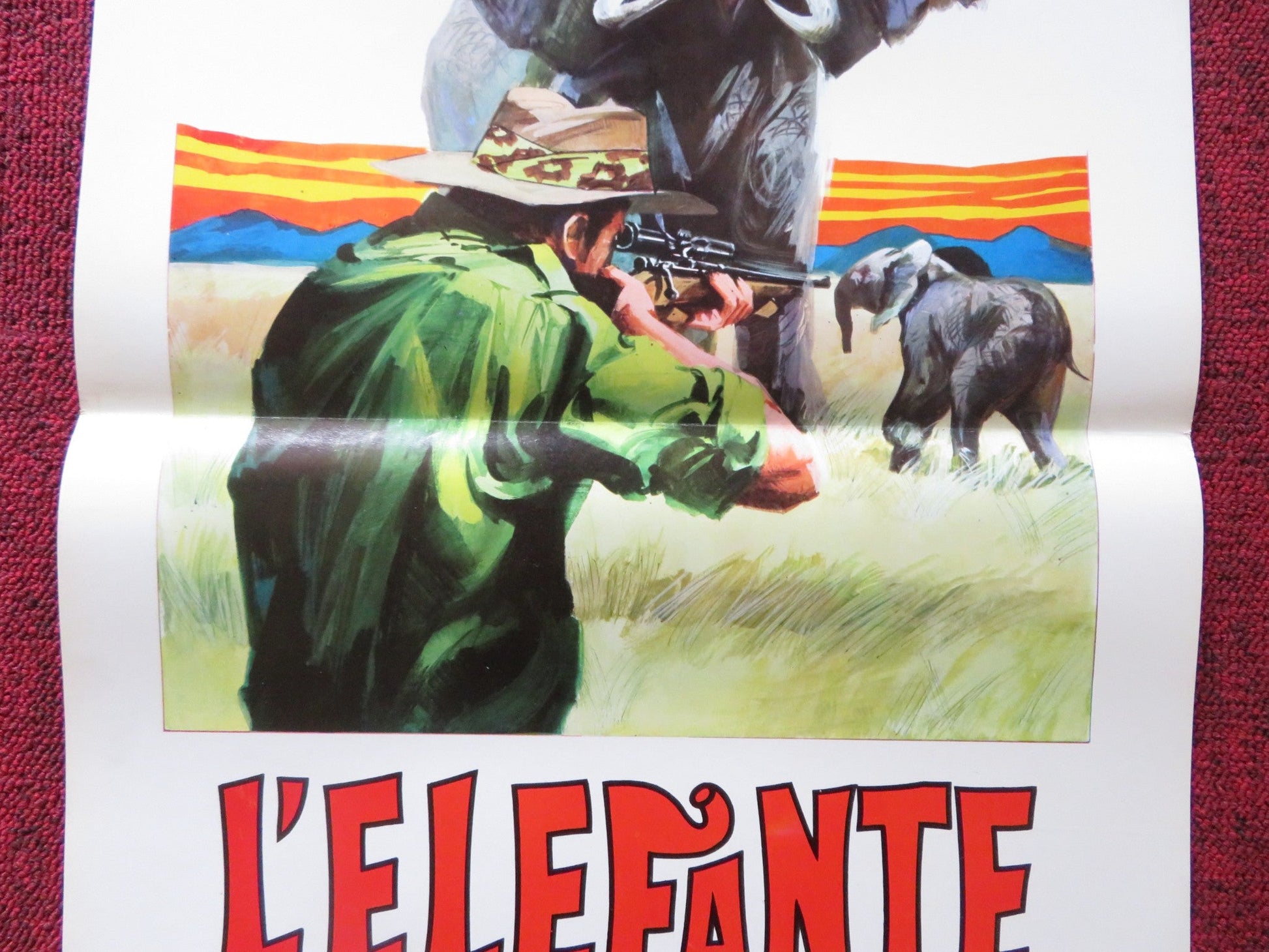 THE AFRICAN ELEPHANT ITALIAN LOCANDINA POSTER DAVID WAYNE 1971 Rendezvous Cinema Movie posters