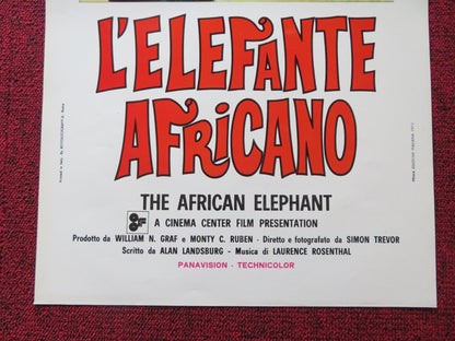 THE AFRICAN ELEPHANT ITALIAN LOCANDINA POSTER DAVID WAYNE 1971 Rendezvous Cinema Movie posters
