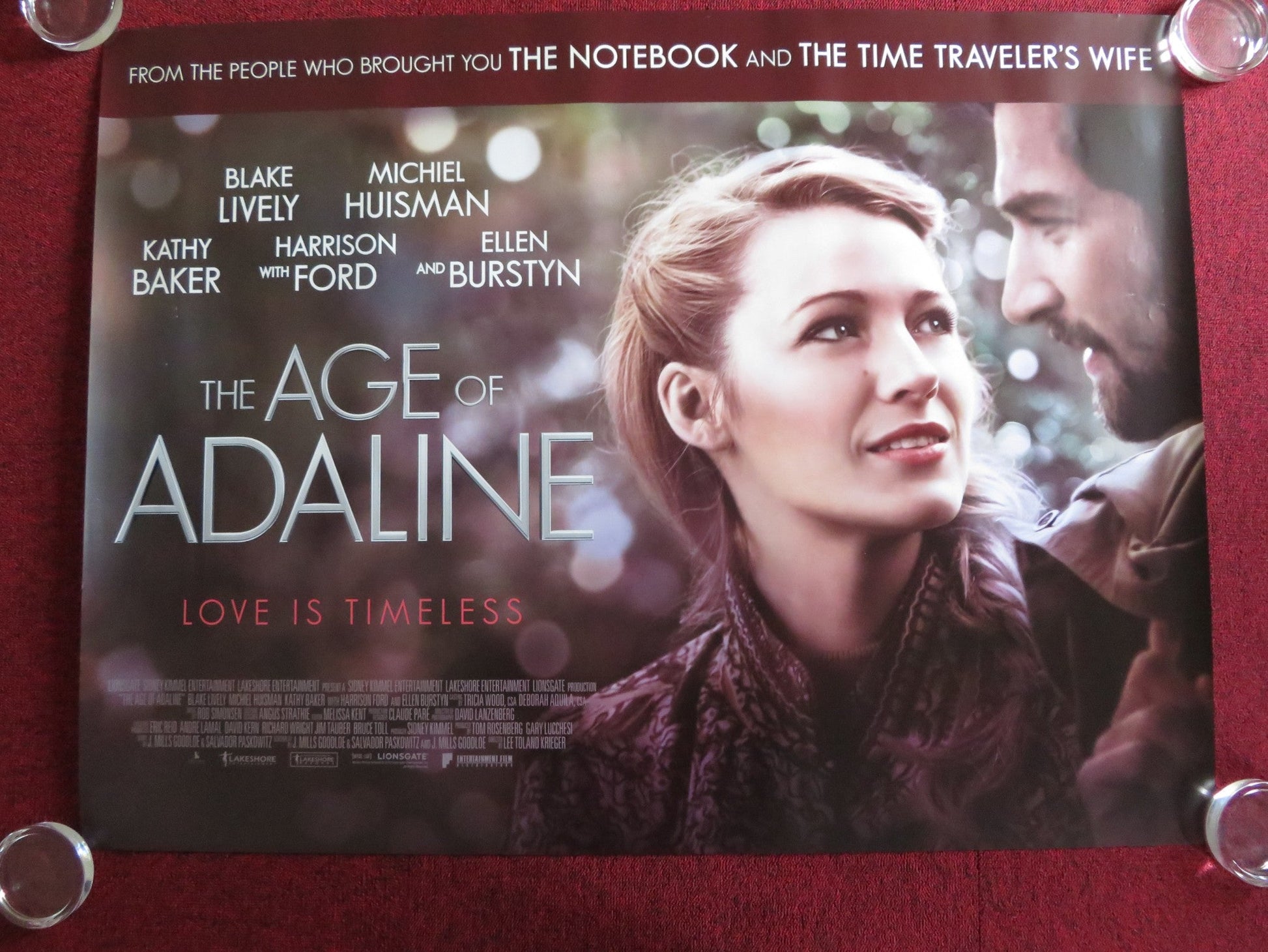 THE AGE OF ADALINE - A UK QUAD (30"x 40") ROLLED POSTER BLAKE LIVELY 2015 Rendezvous Cinema Movie posters