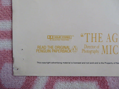 THE AGE OF INNOCENCE BRITISH QUAD (30 x 40) POSTER MARTIN SCORSESE WINONA RYDER Movie posters